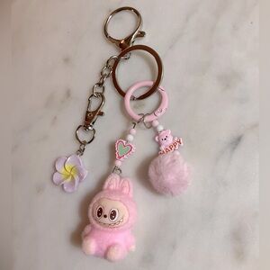 Mini Pink Monster Detachable Keychain